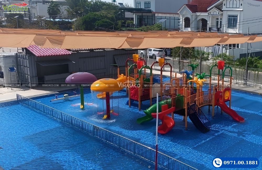 Thiết bị trang trí bể bơi lắp đặt thực tế tại công trình